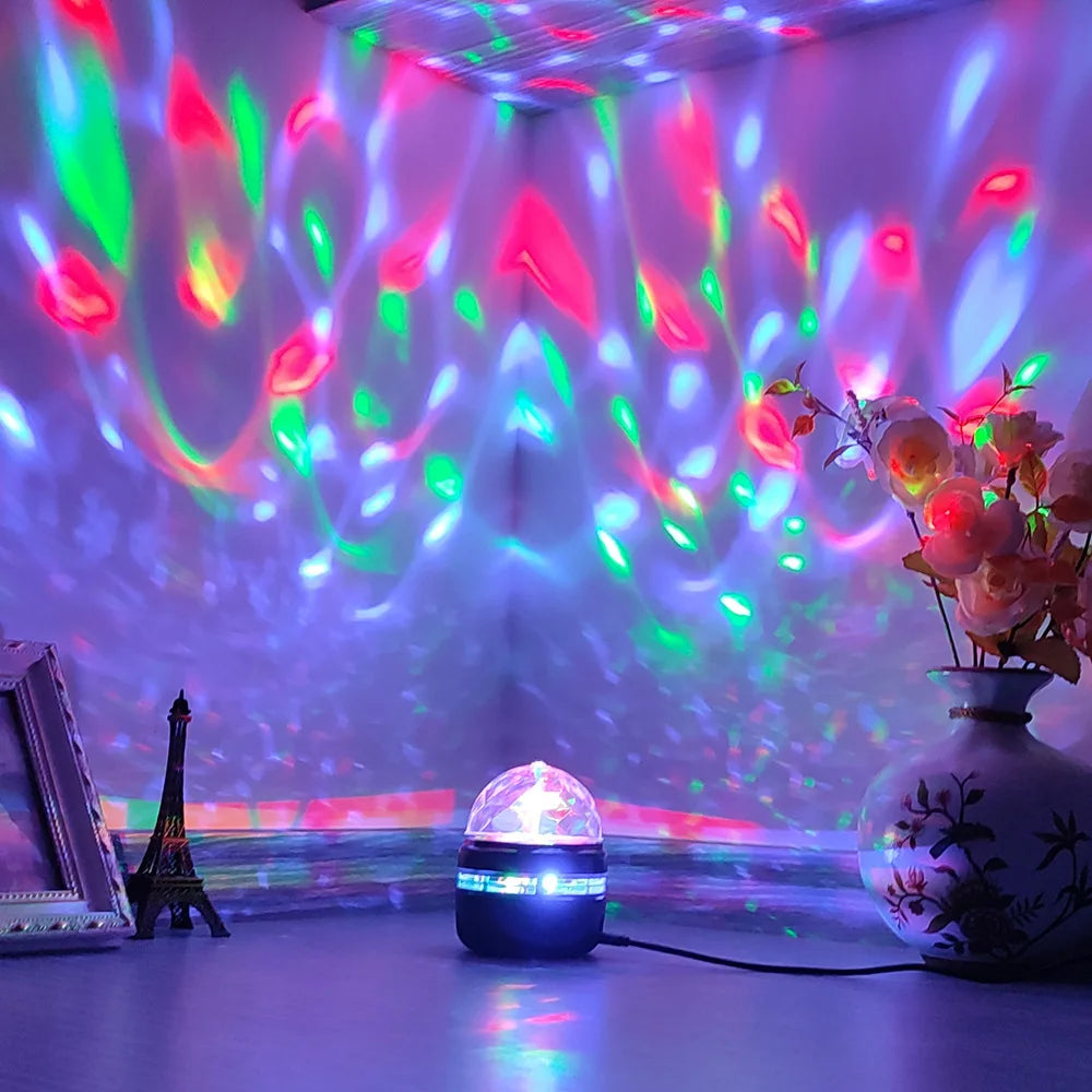 Magic Ball Star Projector Night Light Christmas USB Moon Lamp LED Starry Sky Galaxy Effect Room Decorations Ambient Light