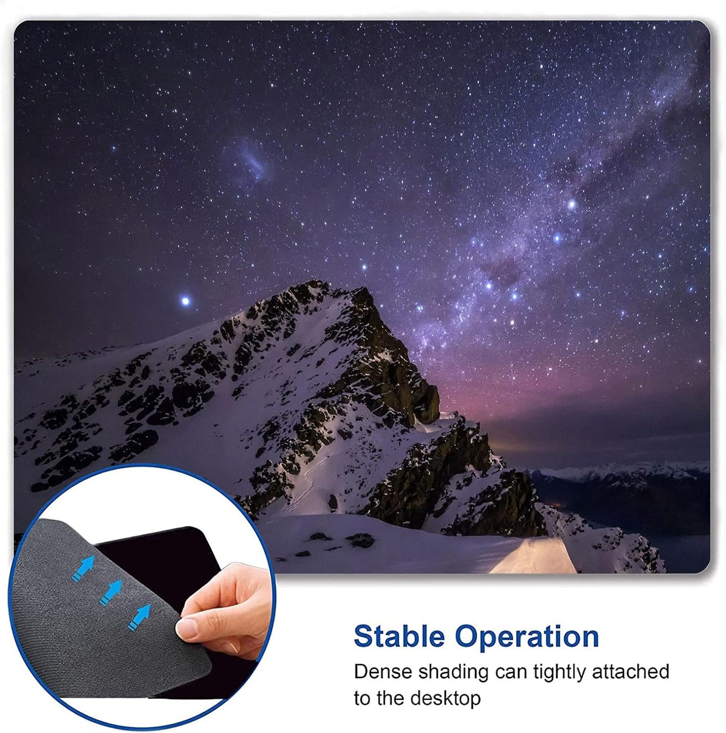 Custom Square Night Starry Mouse Pad, Unique Design Anti-Slip Rubber Base for Desktop and Laptop
