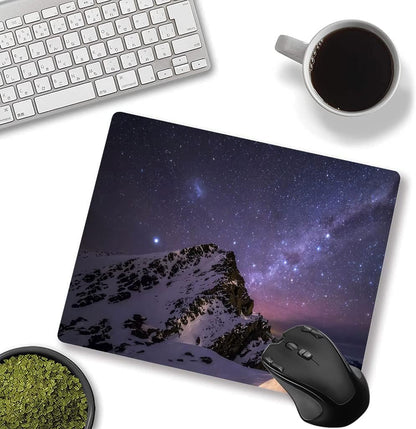 Custom Square Night Starry Mouse Pad, Unique Design Anti-Slip Rubber Base for Desktop and Laptop