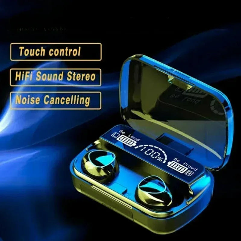 M10 Bluetooth Earphones Handfree LED Dispay Bluetooth Headphones Hifi Stereo Music Wireless Earbuds Waterproof Gaming Headset