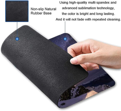 Custom Square Night Starry Mouse Pad, Unique Design Anti-Slip Rubber Base for Desktop and Laptop
