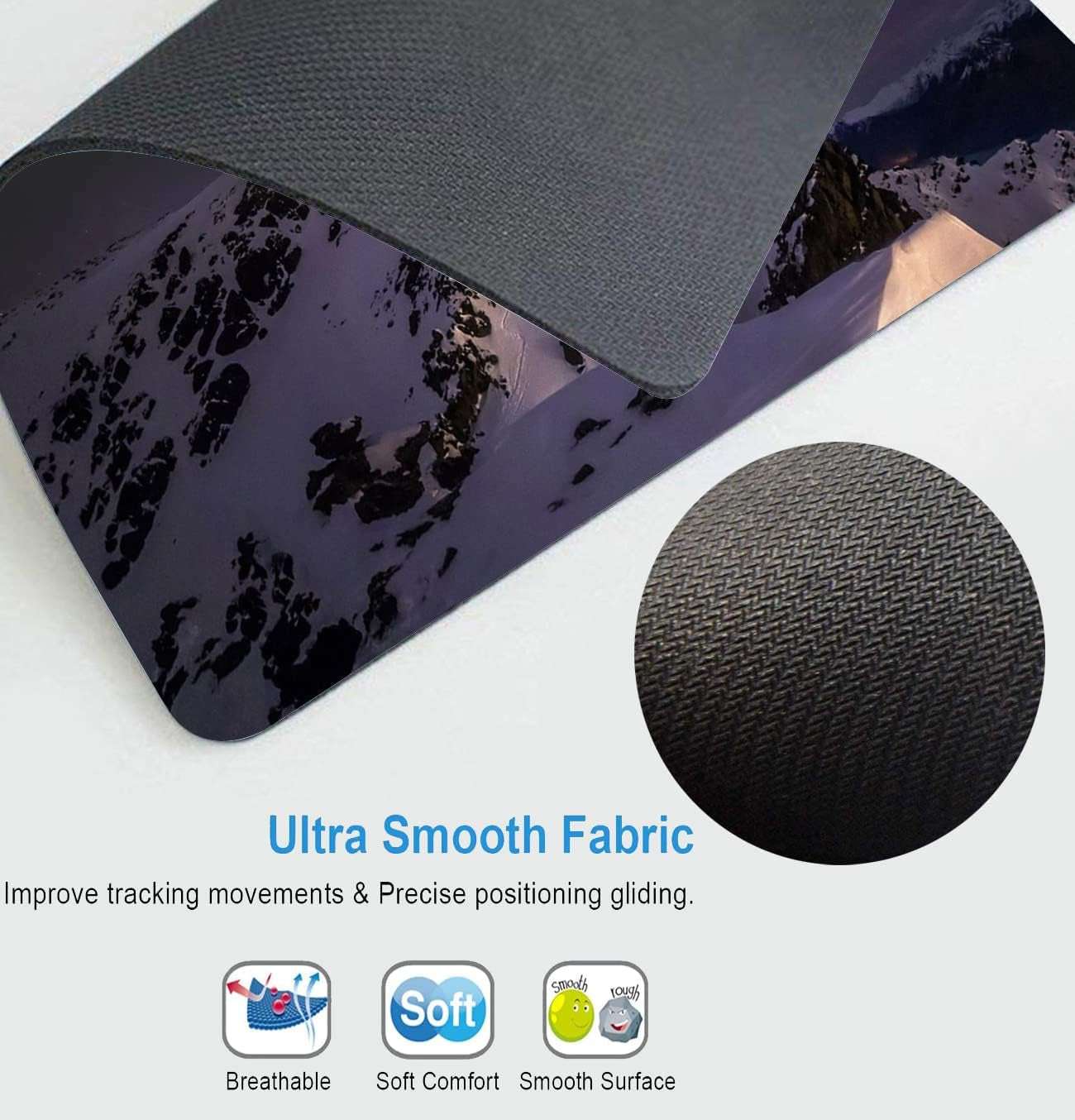 Custom Square Night Starry Mouse Pad, Unique Design Anti-Slip Rubber Base for Desktop and Laptop