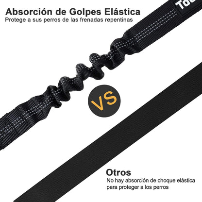 Perro Cinturón De Seguridad, Elástico Ruck Dämp Fung Y Fuerte Mosquetón, Ajustable Perros Correa Alta Seguridad Para Todas Las Razas Perros Y Gatos, Negro