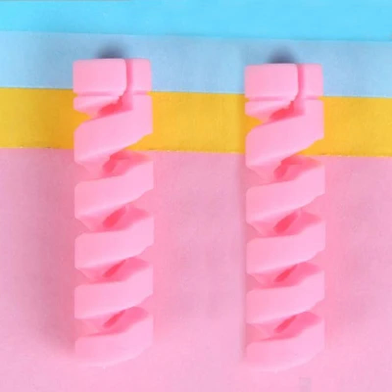 Spiral Cable Protector Data Line Silicone Bobbin Winder Protective for Iphone Samsung Android USB Charging Earphone Case Cover