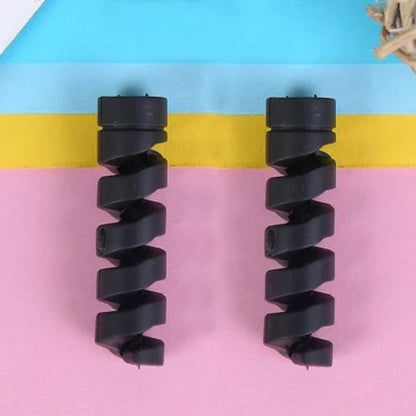 Spiral Cable Protector Data Line Silicone Bobbin Winder Protective for Iphone Samsung Android USB Charging Earphone Case Cover