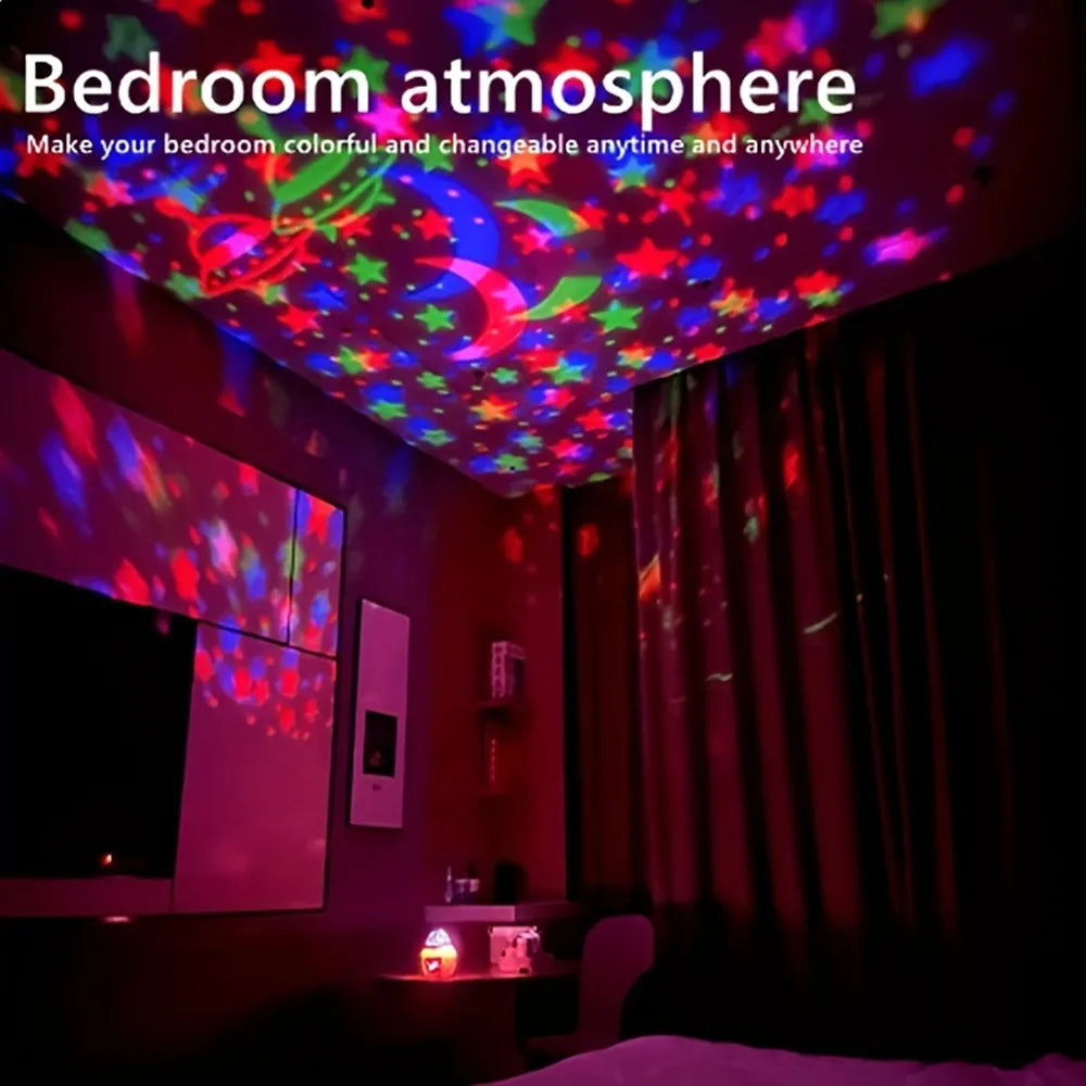 Magic Ball Star Projector Night Light Christmas USB Moon Lamp LED Starry Sky Galaxy Effect Room Decorations Ambient Light