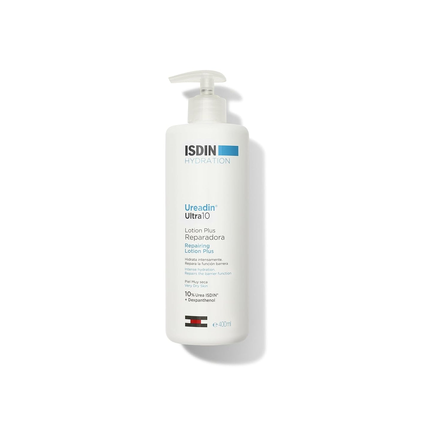 ISDIN Ureadinultra10 Loción plus Reparadora Para Piel Muy Seca Y Descamativa Que Hidrata Intensamente Y Reduce La Descamación Con Urea ISDINY Dexpantenol, Testada Dermatológicamente - 400 Ml