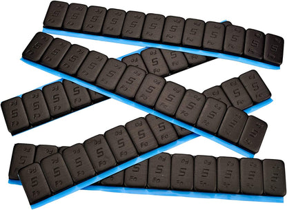 HASKYY 420G Auswuchtgewichte I 7X Klebegewichte 60G I Kleberiegel SCHWARZ 12X5G I Gewichte Für Modellbau I Stahlgewichte Mit ABRISSKANTE I VERZINKT & Pulver-Kunststoff-Beschichtet