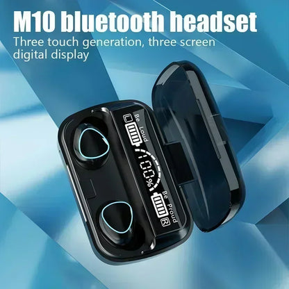M10 Bluetooth Earphones Handfree LED Dispay Bluetooth Headphones Hifi Stereo Music Wireless Earbuds Waterproof Gaming Headset