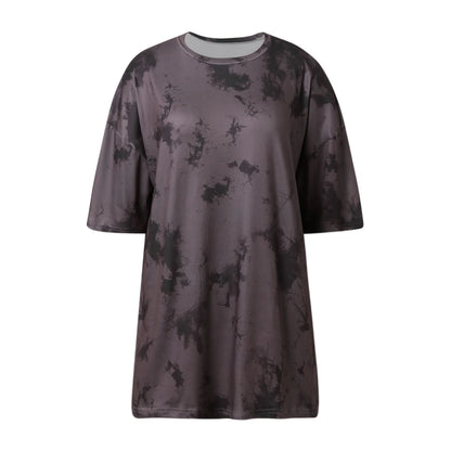 Short Sleeve Shirts for Women Summer Tops 2025 Spring Camouflage Printed Casual Half Sleeve Crew Neck Oversize Loose Fit Tees Shirts
